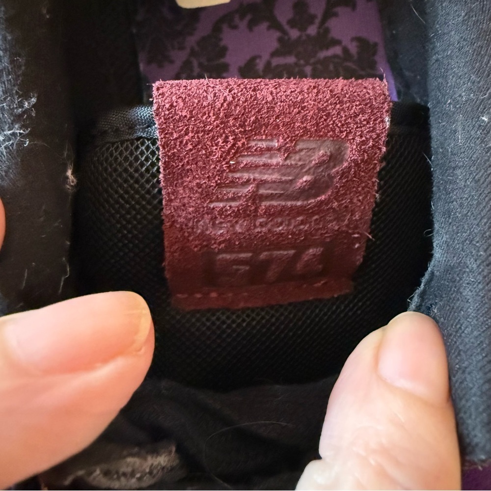 New Balance 574 My Story Matters Black History Month Sneaker Black Purple Size 7 - Picture 14 of 16
